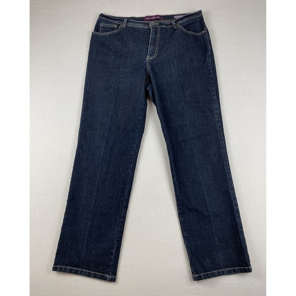 Gloria Vanderbilt Jeans Womens 16P Dark Wash Amanda Classic Straight Denim Pants - Picture 1 of 12